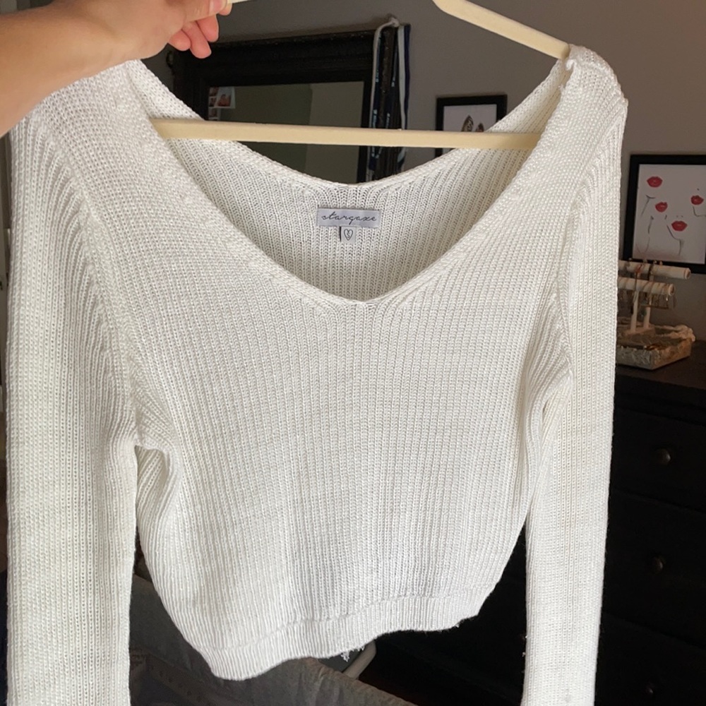 Cropped summer sweater
